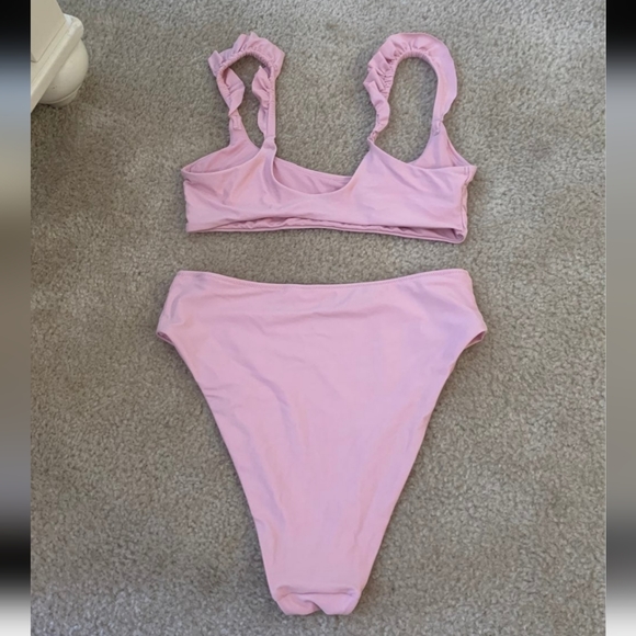 NWOT Aerie High Waisted Pink Bikini - Picture 3 of 5